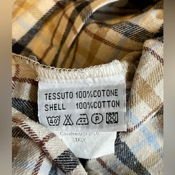 European Project Checkered Cotton Long-Sleeve Shirt, Size L - Picture 6 of 6